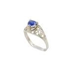 10k Yellow Gold Syntetic blue gemstone ring ajjr55 Size: 2.5 1