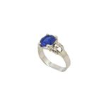 10k Yellow Gold Syntetic blue gemstone ring ajjr46 Size: 2 1