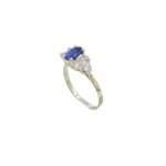 10k Yellow Gold Syntetic blue gemstone ring ajr18 Size: 7 1