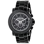 Oversized Mens Black Diamond Watch 0.25Ct