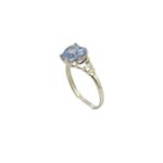 10k Yellow Gold Syntetic blue gemstone ring ajr50 Size: 7.25 1