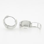 womens bp45 fancy earrings 14K white gold italian ball stud huggie hoop 3