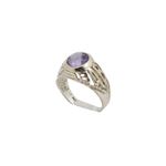 10k Yellow Gold Syntetic purple gemstone ring ajjr89 Size: 2.25 1