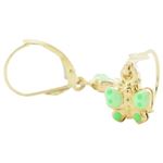 14K Yellow gold Butterfly chandelier earrings for Children/Kids web365 1