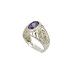 10k Yellow Gold Syntetic purple gemstone ring ajjr41 Size: 2.25 1