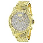 Iced Out Mens Diamond LUXURMAN Watch 1.25Ct Yellow