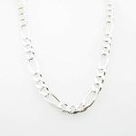 Silver Figaro link chain Necklace BDC90 1