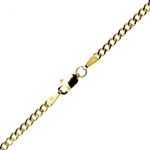 10K YELLOW Gold HOLLOW ITALY CUBAN Chain - 24 Inches Long 2.4MM Wide 1