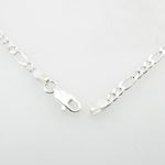 Silver Figaro link chain Necklace BDC84 3