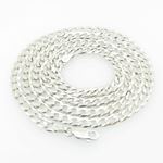 Mens White-Gold Cuban Link Chain Length - 22 inches Width - 4mm 1