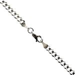 14K WHITE Gold SOLID ITALY CUBAN Chain - 24 Inches Long 3.6MM Wide 1