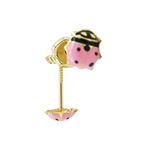 14K Yellow gold Bettle stud earrings for Children/Kids web162 1