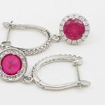 Womens Dark pink cubic zirconia drop cz chandelier earring Silver21 3