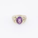 10k Yellow Gold Syntetic purple gemstone ring ajjr98 Size: 2 3