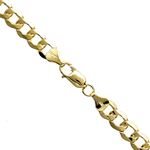 10K YELLOW Gold HOLLOW ITALY CUBAN Chain - 24 Inches Long 7MM Wide 1