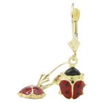 14K Yellow gold Big bettle chandelier earrings for Children/Kids web518 1