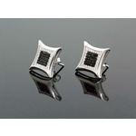 .925 Sterling Silver Unisex Earrings Fancy NEW!!! me0044-03bkw 1