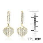 Ladies 14K Dangle Natural 0.75 Ctw Pave Set Diam-3