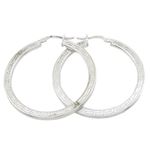 Round greek key hoop earring SB88 28mm tall and 28mm wide 1