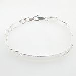 Figaro Link ID Bracelet Necklace Length - 8 inches Width - 8mm 1