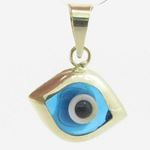 kabbalah evil eye 14k solid yellow gold good luck charm pendant 1