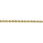 10K Yellow Gold 2.7mm Wide Hollow Rope Chain Necklace with Lobster Clasp (22 inches) 3
