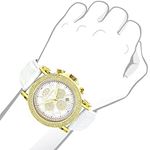 Escalade by Luxurman Mens Watch Real Diamonds 0.25ct Yellow Gold White MOP 3