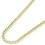 "14k Real Yellow Gold Comfort Cuban Curb Chain 3.6MM Wide Sizes 18""