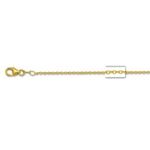 14K Yellow Gold 1.5mm wide Diamond Cut Round Cable Link Chain with Lobster Clasp 1