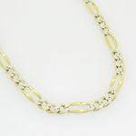 10K Yellow Gold diamond cut figaro chain GC113 3