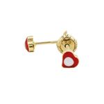 14K Yellow gold Simple heart stud earrings for Children/Kids web142 1