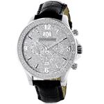 Diamond Watches: LUXURMAN Mens Diamond Watch 0.18C