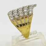 10K Yellow Gold womens cluster ring ASVJ18 3