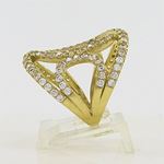 10K Yellow Gold womens designer lace ring ASVJ1 3