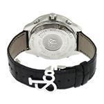 Jacob Co. Black Leather Band Fivetime Zone 4.5Ct-3