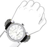 Luxurman Watches Mens VS Diamond Watch 18ct White MOP White Mother of Pearl Dial 3