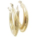 10k Yellow Gold earrings Mini moon hoop 2 AGBE43 1