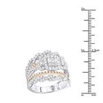 Unique 18K Gold Round And Baguette Diamond Band-3