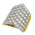 10K Yellow Gold womens cluster ring ASVJ19 1