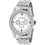 Mens Diamond Watches 0.50ct Luxurman Watch three MOP Date and Calendar Subdials 1