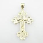 Mens 10K Solid Yellow Gold jesus cross Length - 2.36 inches Width - 1.38 inches 1