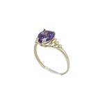 10k Yellow Gold Syntetic purple gemstone ring ajr3 Size: 7.75 1