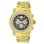 Escalade Black MOP Dial by Luxurman Diamond Watch 0.75ct Yellow Gold Plated 1