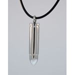 Stainless Steel Bullet Pendant with Chain 1