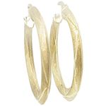 10k Yellow Gold earrings Round hoop AGBE48 1