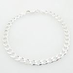 Mens 925 Sterling Silver curb bracelet franco cuban miami rope charm fancy swag Curb link bracelet 1