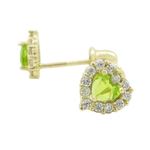 14K Yellow gold Heart cz stud earrings for Children/Kids web243 1