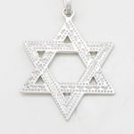 Star of david silver pendant SB57 44mm tall and 26mm wide 3