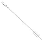 14K White Gold 1.2mm wide Diamond Cut Round Cable Link Chain with Lobster Clasp 1