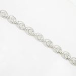 Womens Sterling silver Multi round link bracelet 3